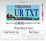 Custom Virginia Farming Since 1614 Personalized License Plate