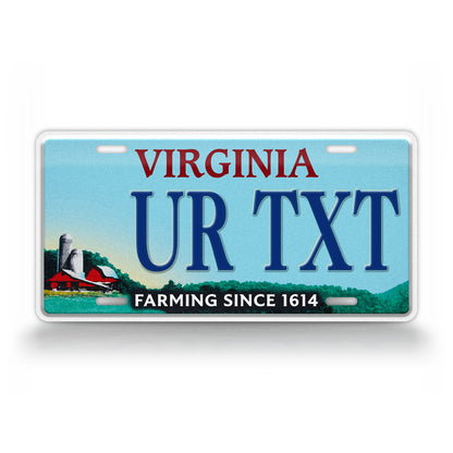 Custom Virginia Farming Since 1614 Personalized License Plate