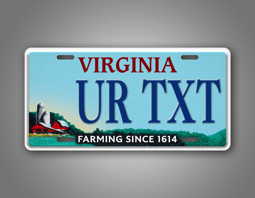 Custom Virginia Farming Since 1614 Personalized License Plate