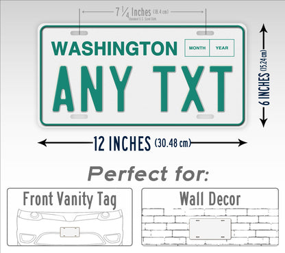 Personalized 1983-1986 Washington State Custom License Plate