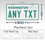 Personalized 1983-1986 Washington State Custom License Plate