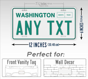 Personalized 1983-1986 Washington State Custom License Plate