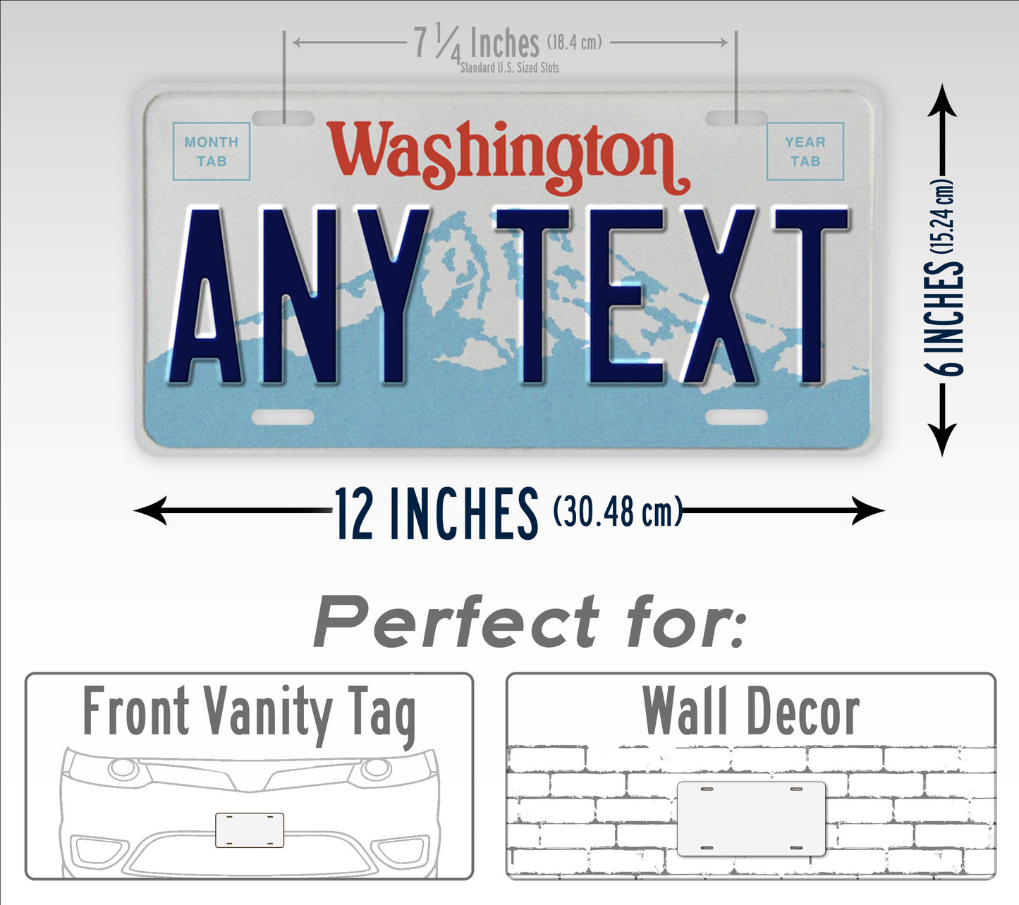 Personalized 1990-1998 Washington State Custom License Plate