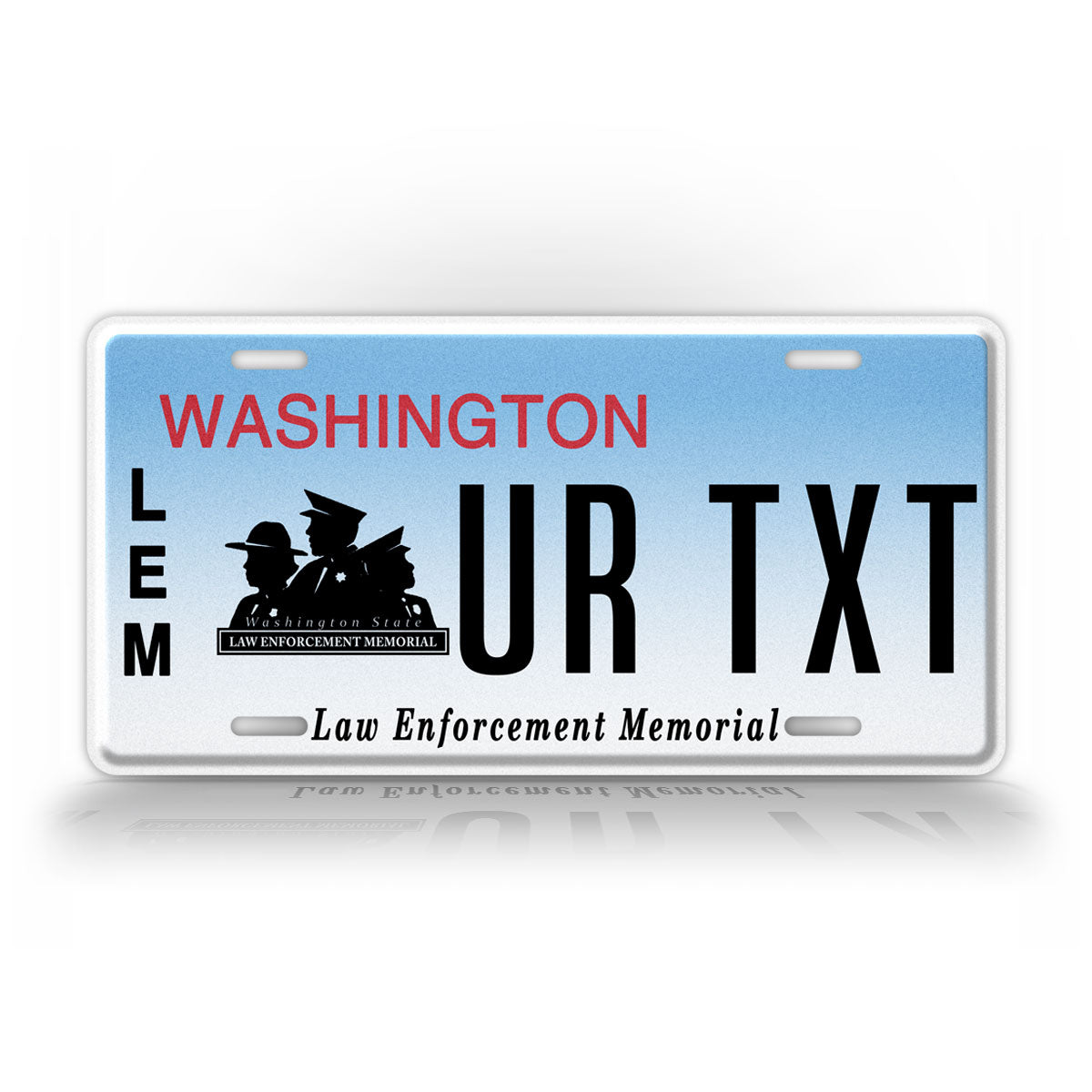 Novelty Washington Law Enforcement Custom 6x12 License Plate