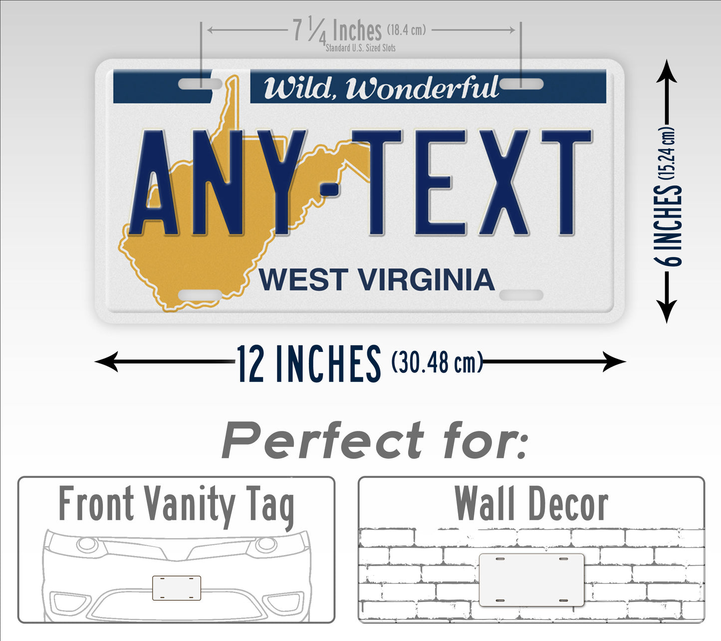 Custom 1982-1994 West Virginia Custom License Plate