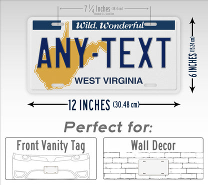 Custom 1982-1994 West Virginia Custom License Plate