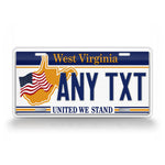 Custom West Virginia United We Stand Novelty Personalized License Plate