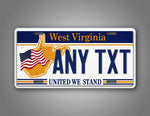 Custom West Virginia United We Stand Novelty Personalized License Plate