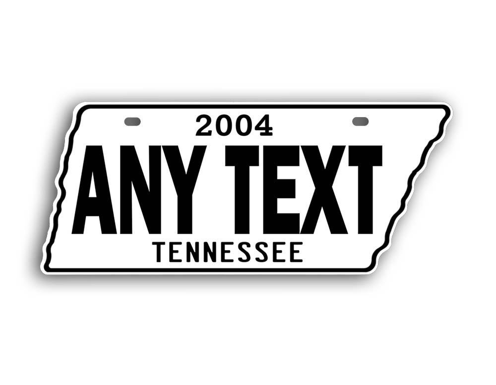 Tennessee State Shaped Multi Color Option Plate Choose Your Favorite Color