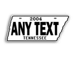 Tennessee State Shaped Multi Color Option Plate Choose Your Favorite Color