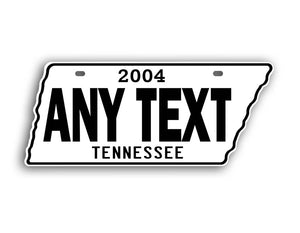 Tennessee State Shaped Multi Color Option Plate Choose Your Favorite Color