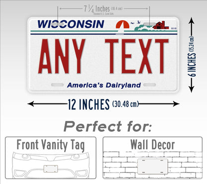 Personalized 1987-2000 Wisconsin State License Plate