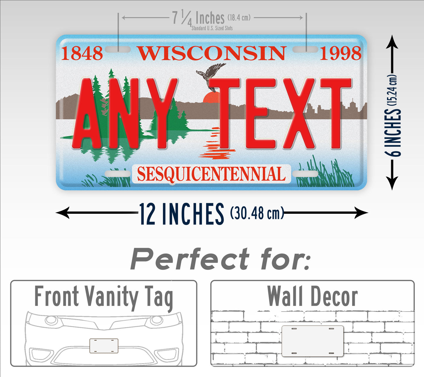 Personalized 1997-2008 Wisconsin Sesquicentennial License Plate