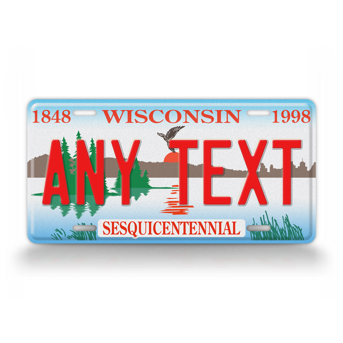 Wisconsin Custom Plate Racing Personalized 1997-2008 Wisconsin Sesquicentennial License Plate ...