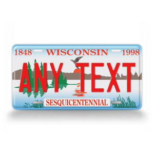 Personalized 1997-2008 Wisconsin Sesquicentennial License Plate