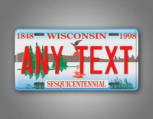 Personalized 1997-2008 Wisconsin Sesquicentennial License Plate