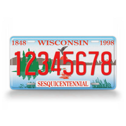 Personalized 1997-2008 Wisconsin Sesquicentennial License Plate