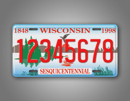 Personalized 1997-2008 Wisconsin Sesquicentennial License Plate