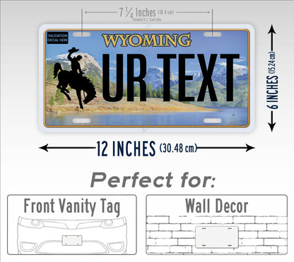 Personalized Wyoming State Custom License Plate