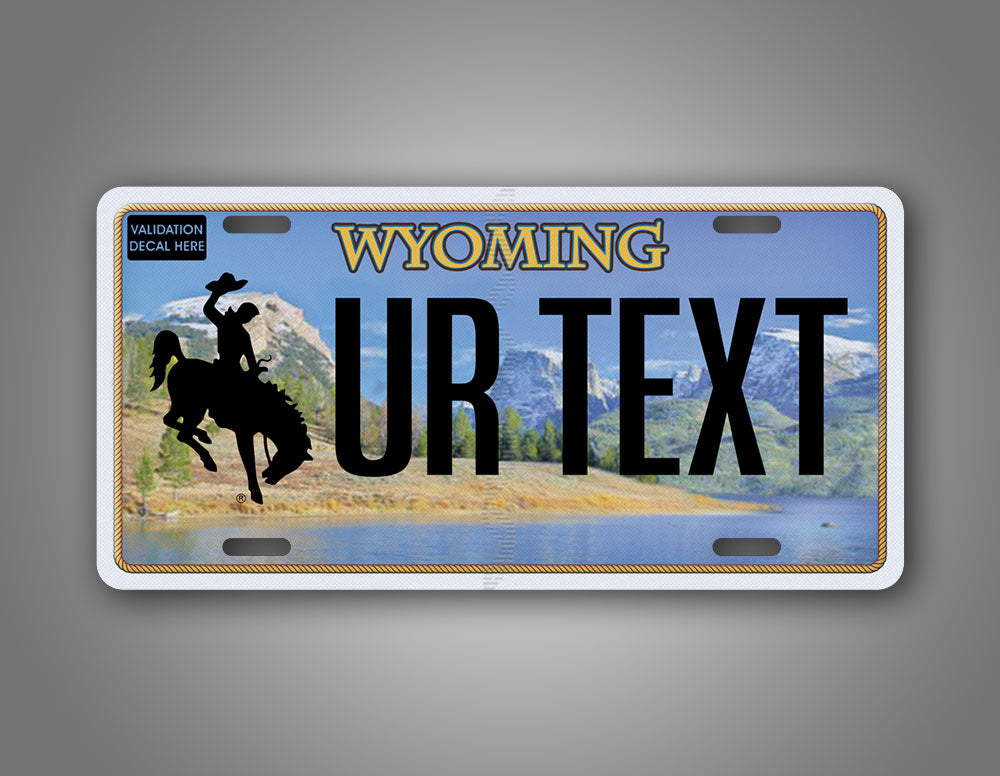 Personalized Wyoming State Custom License Plate