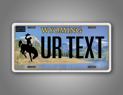 Personalized Wyoming State Custom License Plate