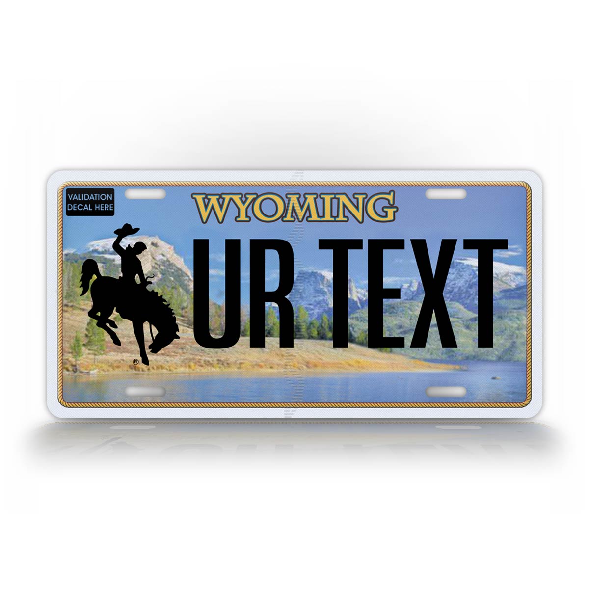 Personalized Wyoming State Custom License Plate