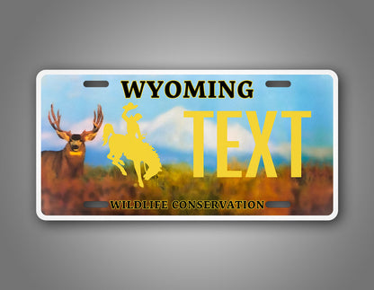 Custom Wyoming Wildlife Novelty Personalized License Plate