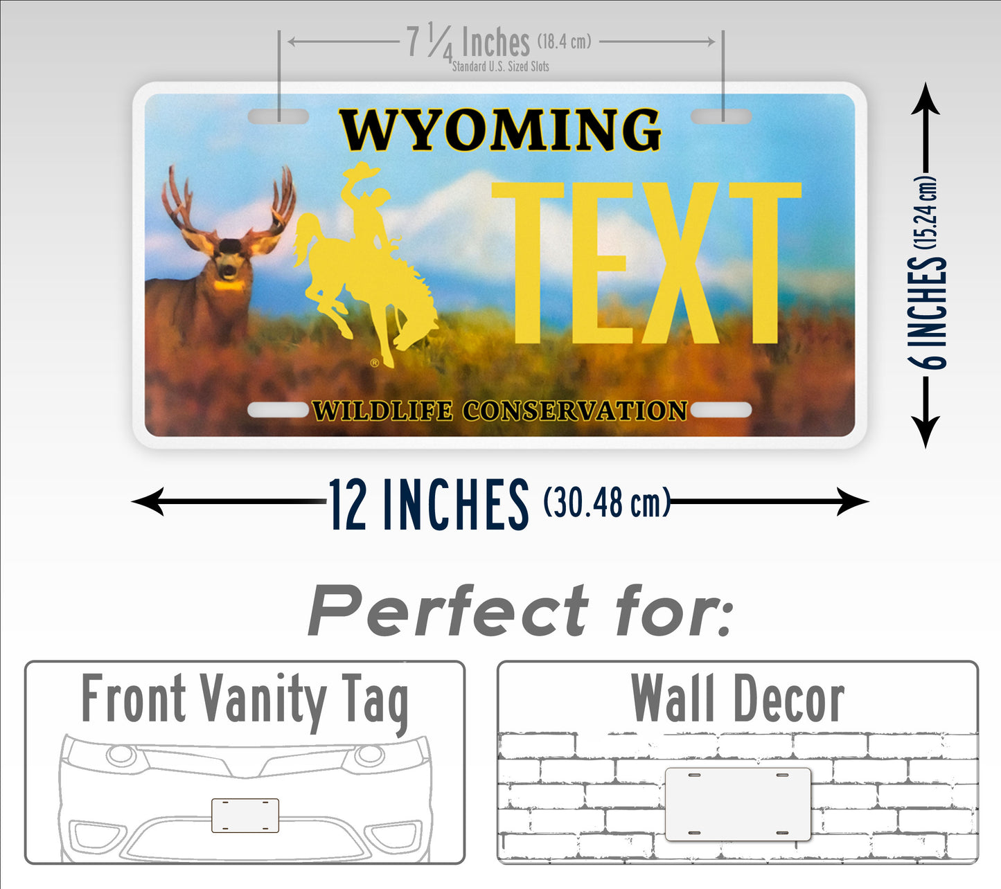 Custom Wyoming Wildlife Novelty Personalized License Plate