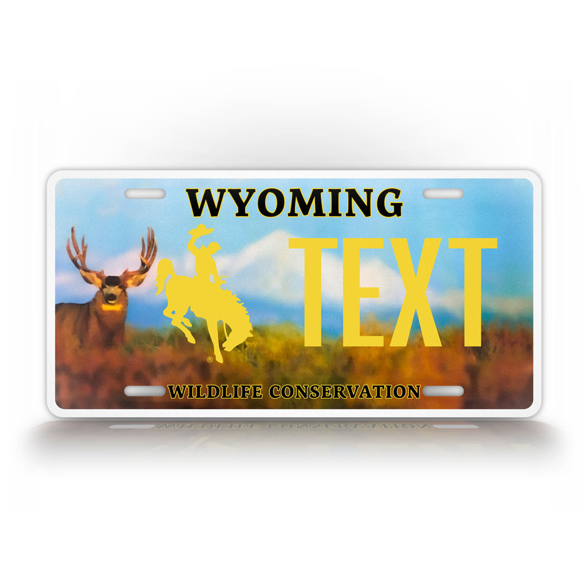 Custom Wyoming Wildlife Novelty Personalized License Plate