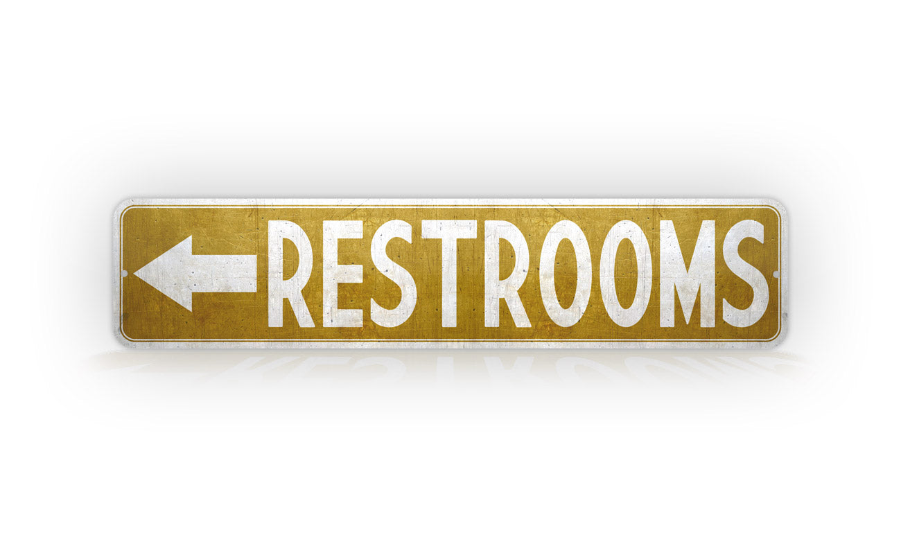 Retro Style Restroom Sign