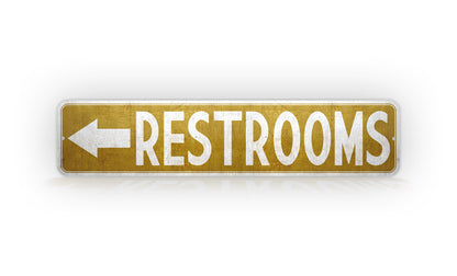 Retro Style Restroom Sign