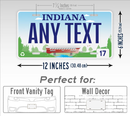 Personalized Indiana State Custom License Plate