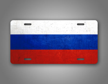 Novelty Grunge Russian Flag 6x12 License Plate