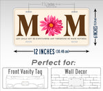 Flower Power Mom License Plate