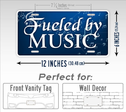 Fueled By Music License Plate