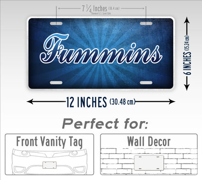 Fummins Diesel Truck License Plate