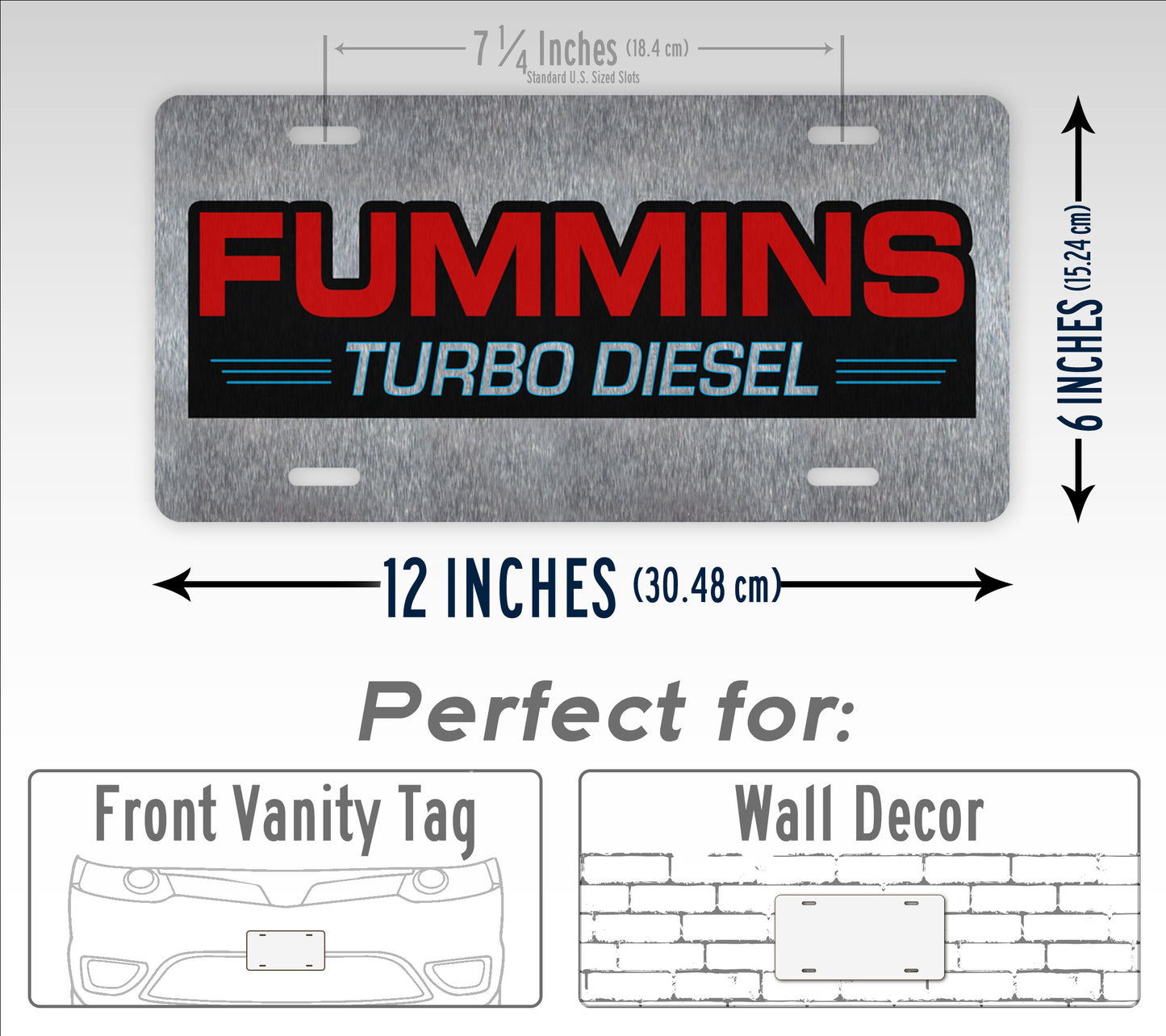 Fummins Turbo Diesel Truck License Plate