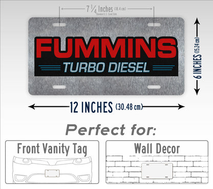 Fummins Turbo Diesel Truck License Plate