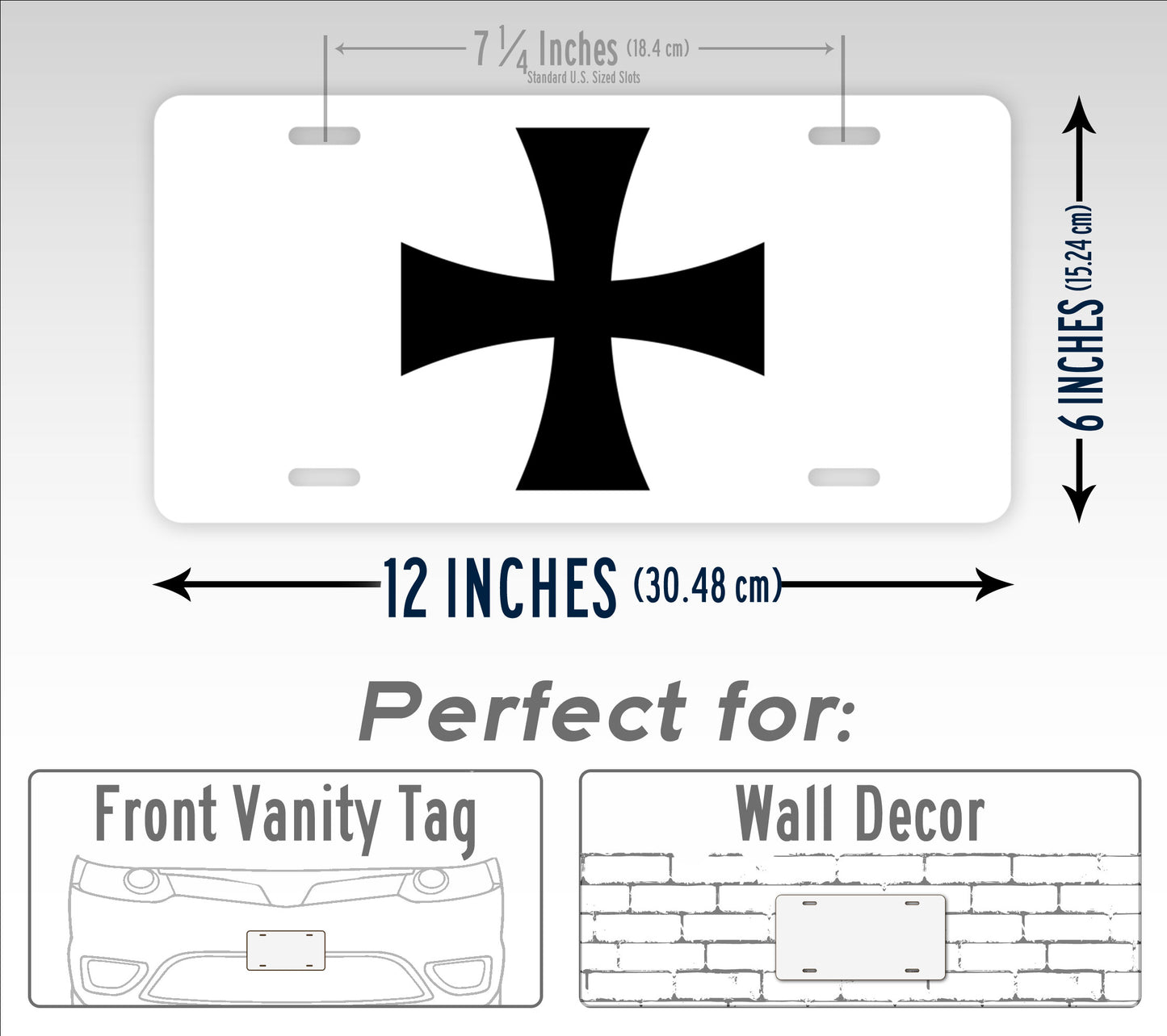 WW1 Style German Vehicle Identification Cross License Plate