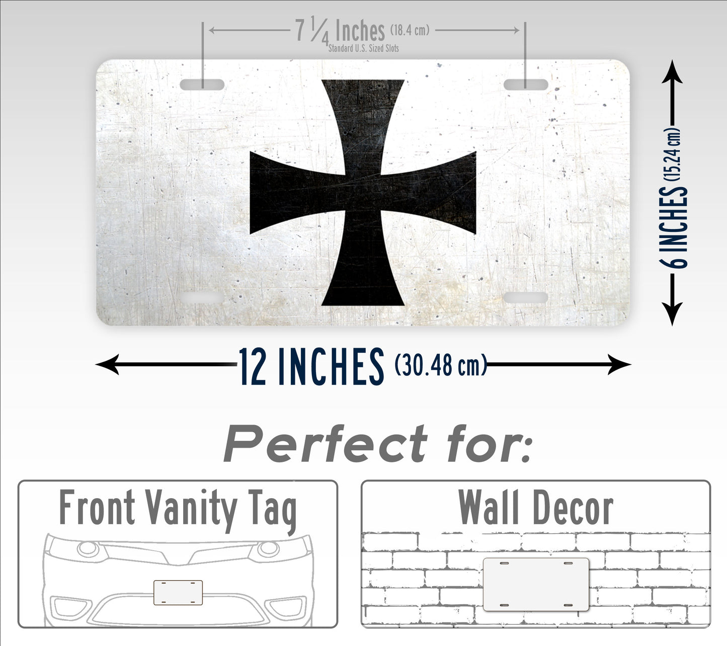 WW1 Style German Vehicle Identification Cross License Plate