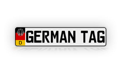 Personalized European German Style License Plate