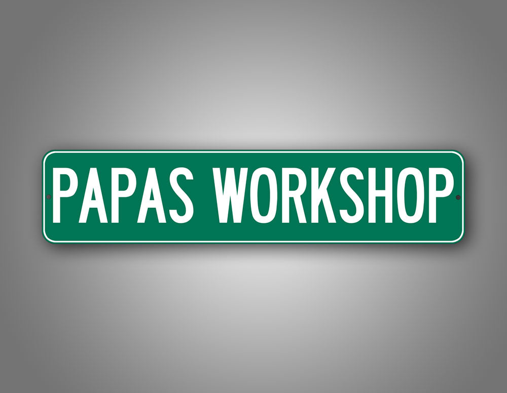 Papa's Workshop Sign