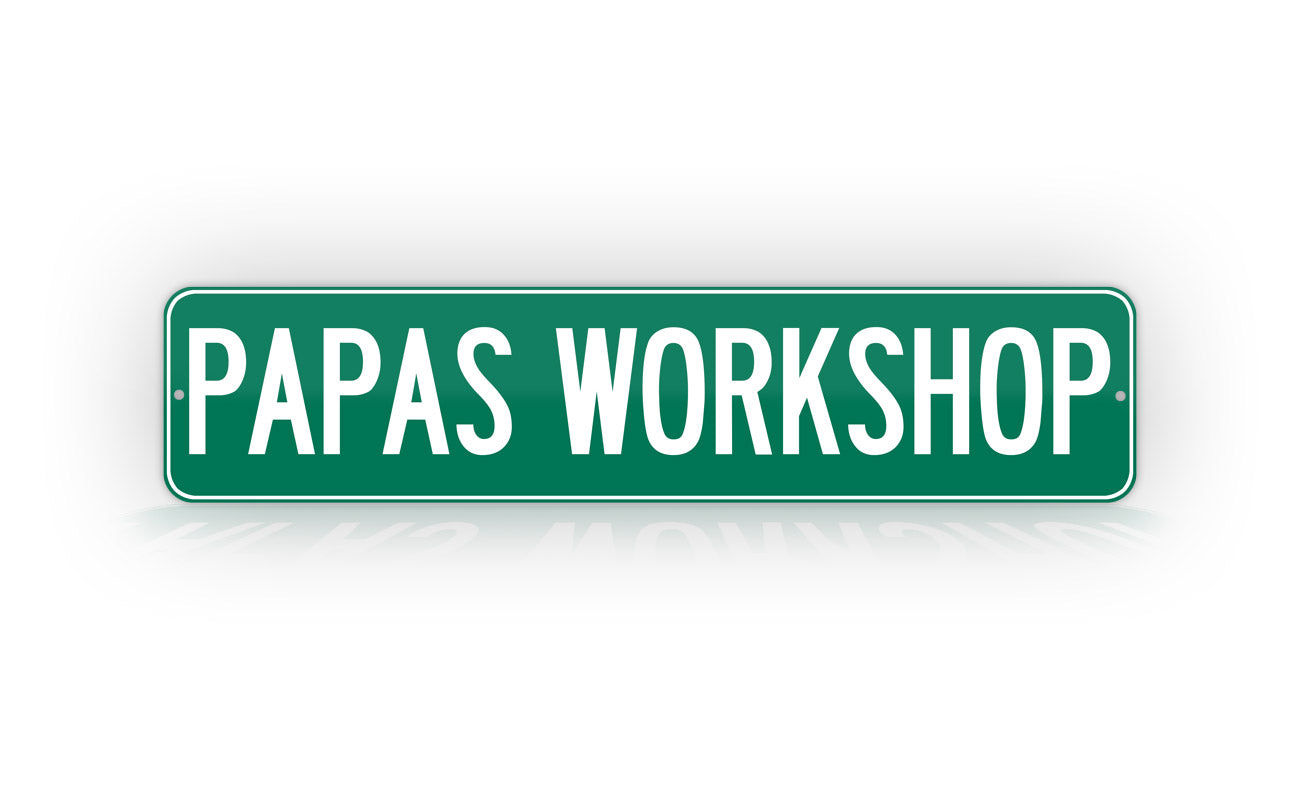 Papa's Workshop Sign