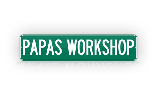 Papa's Workshop Sign