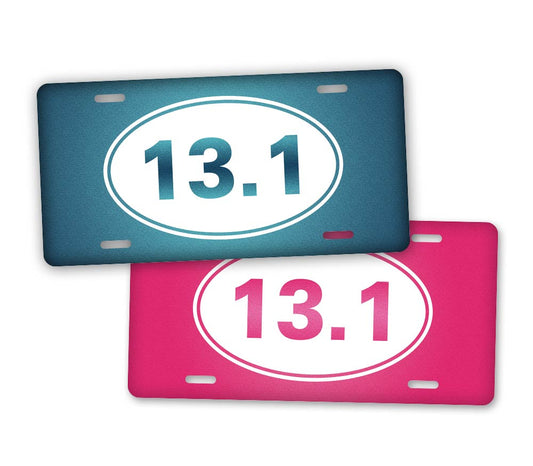 13.1 Half Marathon Runner License Plate