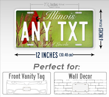 Custom Illinois Environment Cardinal Wildlife License Pate