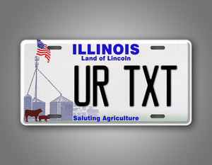 Custom Illinois Saluting Agriculture Personalized License Plate