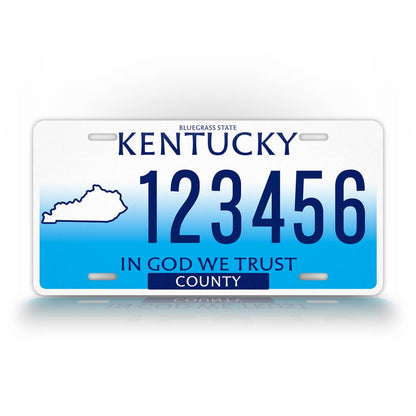 Custom Kentucky In God We Trust Personalized License Plate