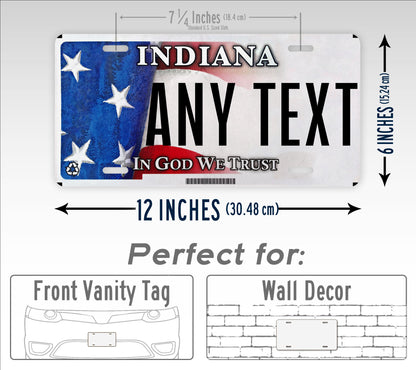 Personalized Indiana In God We Trust License Plate