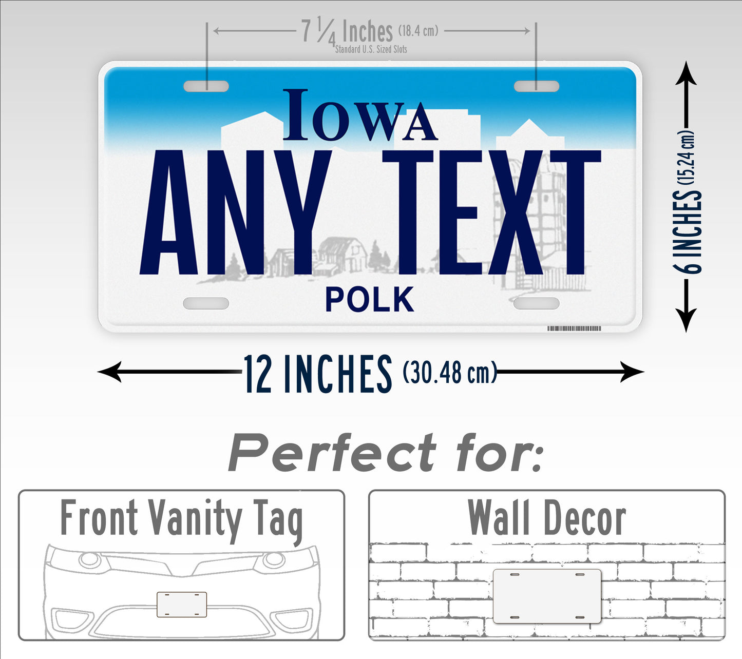 Personalized Iowa State Custom License Plate